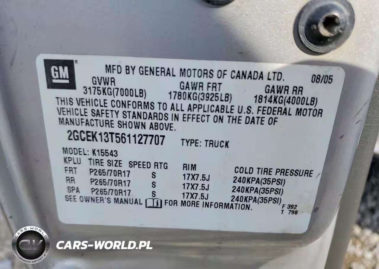 2006 Chevrolet Silverado K1500 VIN:2GCEK13T561127707 - 12