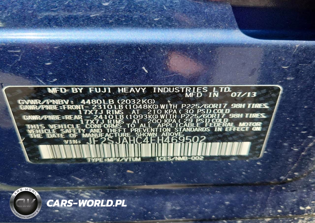 2014 Subaru Forester 2.5I Limited VIN:JF2SJAHC4EH469502 - 13