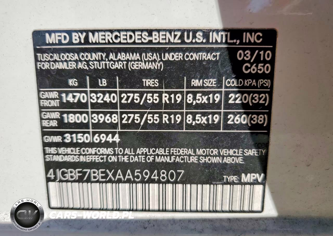 2010 Mercedes-Benz Gl 450 4Matic VIN:4JGBF7BEXAA594807 - 13