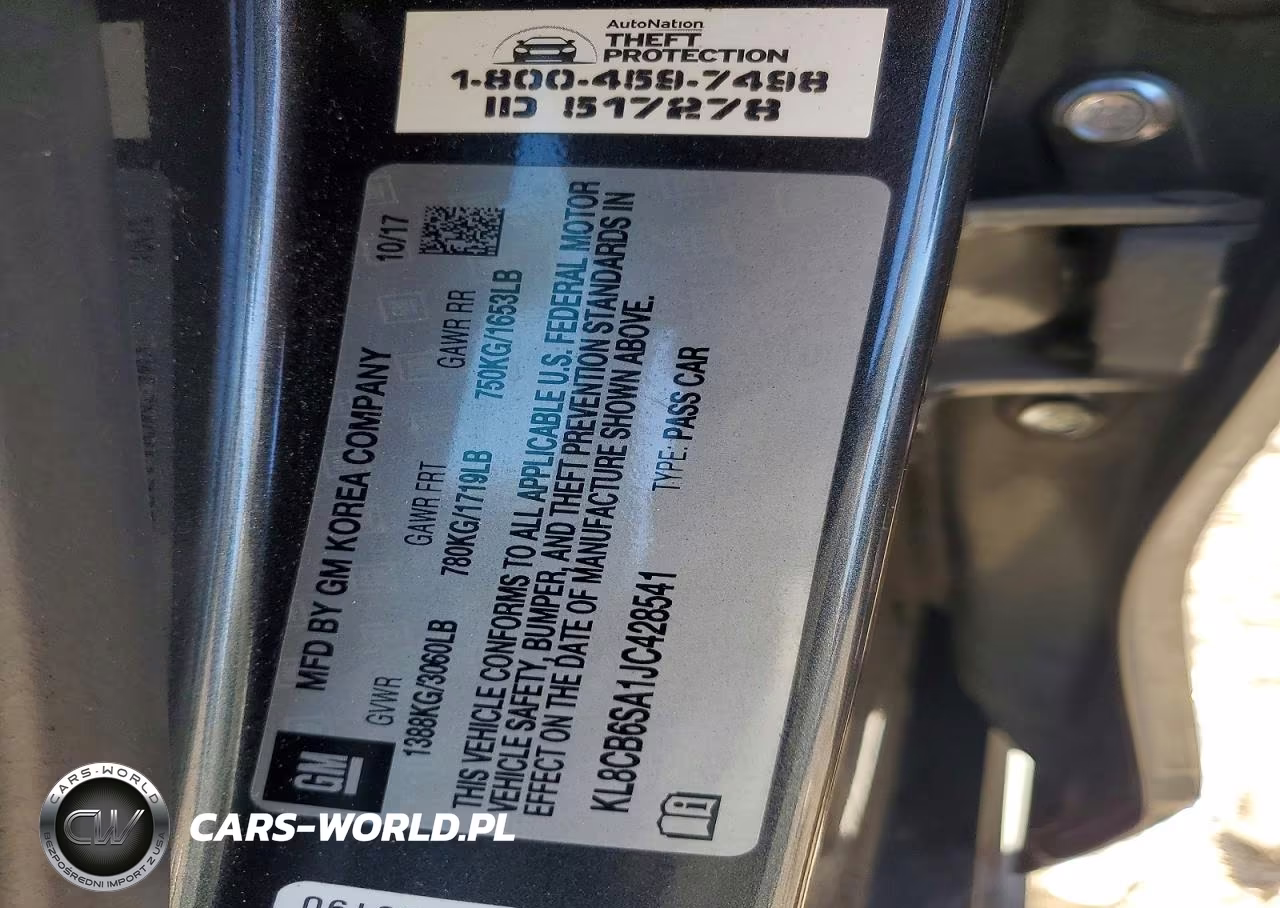 2018 Chevrolet Spark Ls VIN:KL8CB6SA1JC428541 - 13