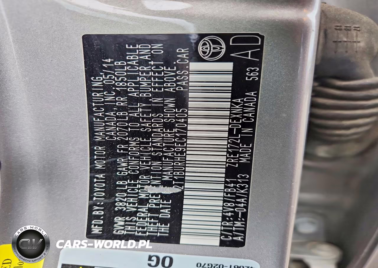 2014 Toyota Corolla Le VIN:2T1BURHE9EC170405 - 12