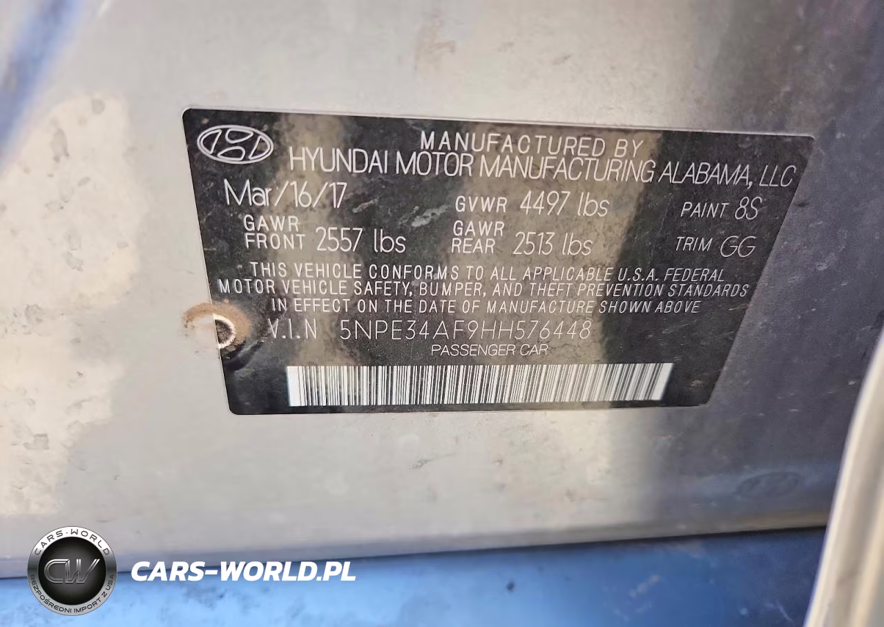 2017 Hyundai Sonata Sport VIN:5NPE34AF9HH576448 - 12