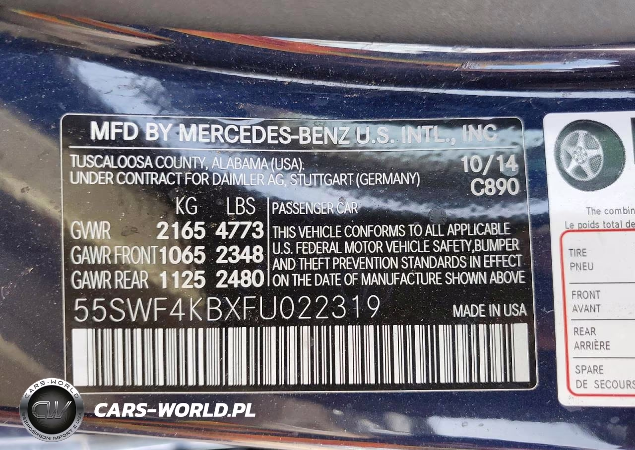 2015 Mercedes-Benz C 300 4Matic VIN:55SWF4KBXFU022319 - 12