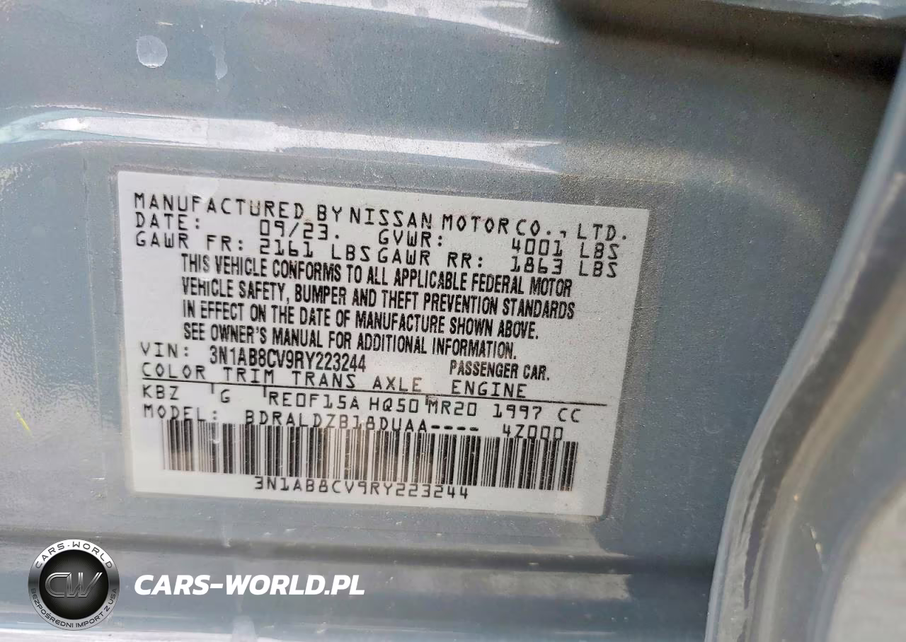 2024 Nissan Sentra Sv VIN:3N1AB8CV9RY223244 - 12