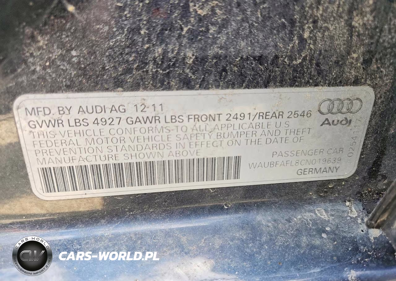 2012 Audi A4 Premium VIN:WAUBFAFL8CN019639 - 13