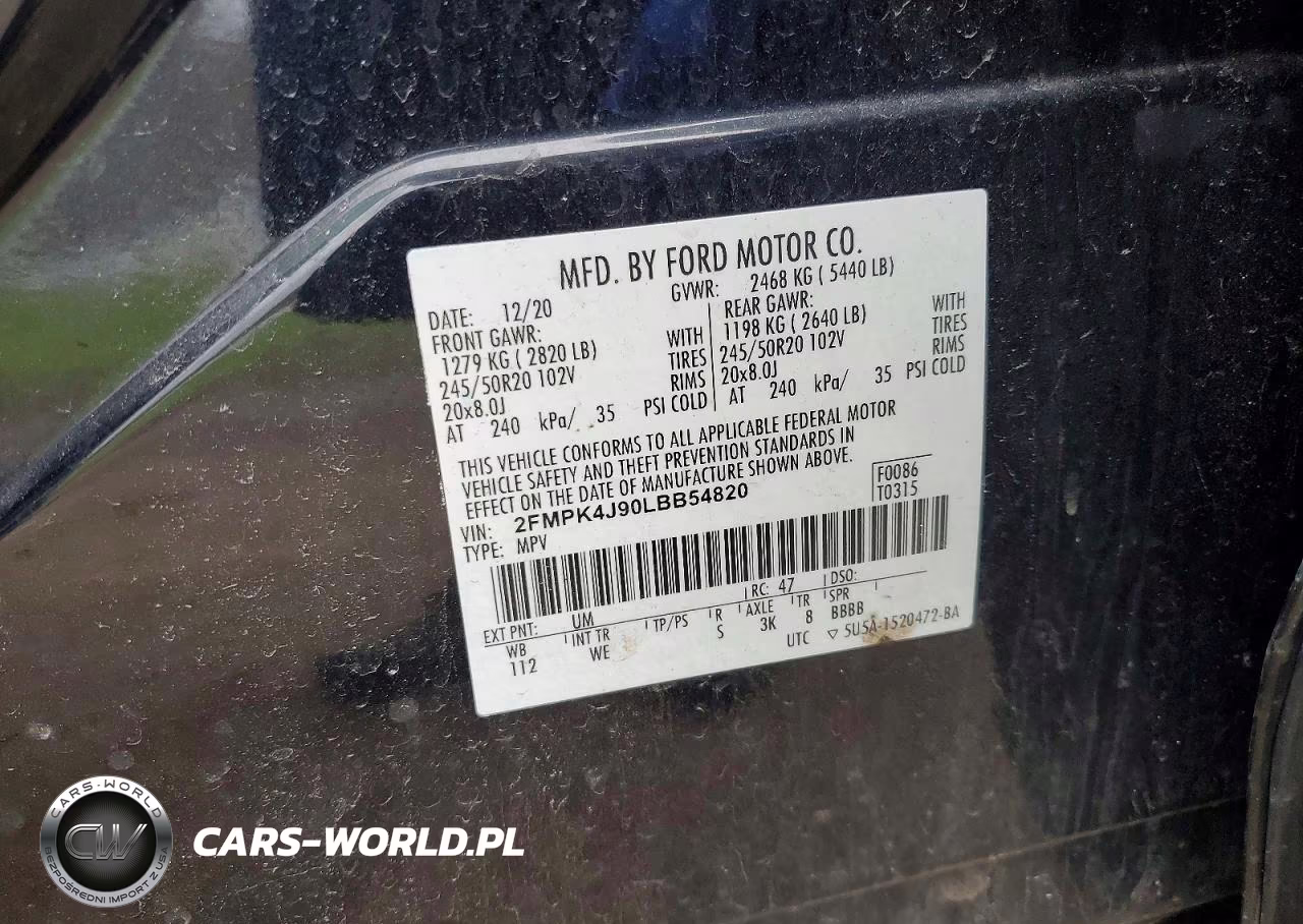 2020 Ford Edge Sel VIN:2FMPK4J90LBB54820 - 13