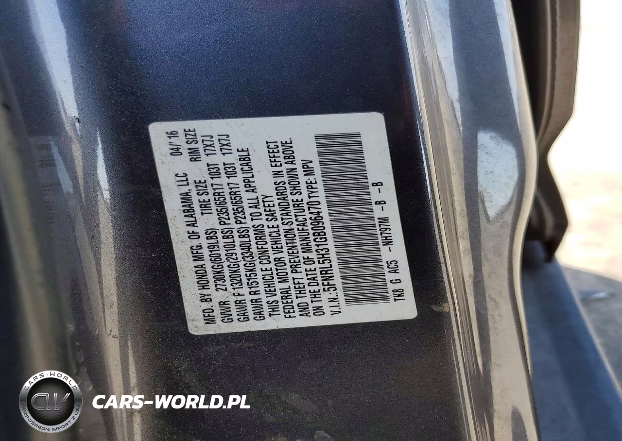 2016 Honda Odyssey Se VIN:5FNRL5H31GB096470 - 13
