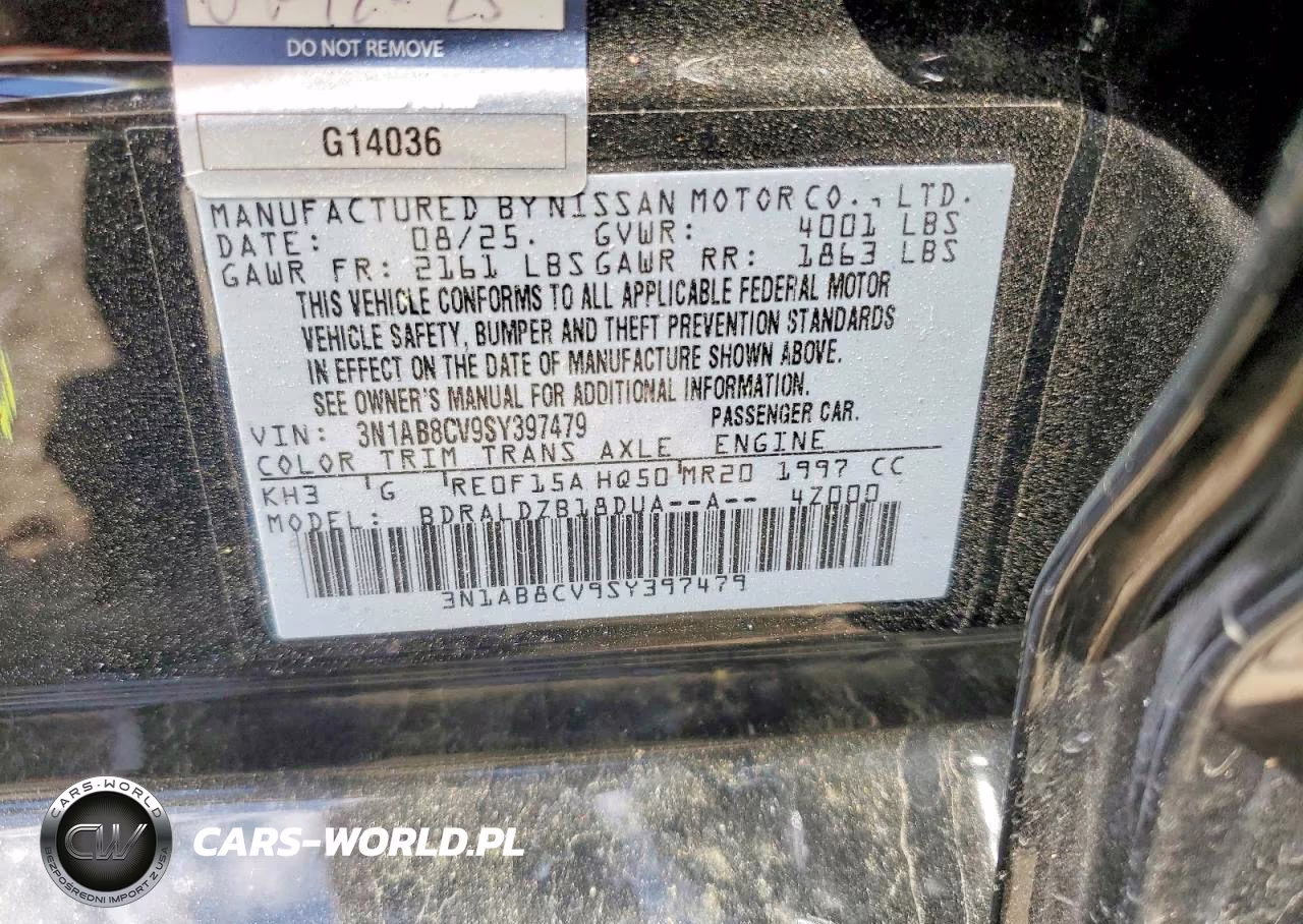 2025 Nissan Sentra Sv VIN:3N1AB8CV9SY397479 - 12