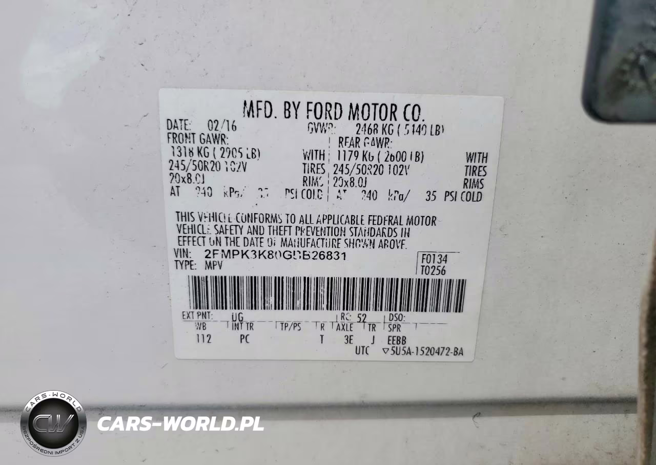 2016 Ford Edge Titanium VIN:2FMPK3K80GBB26831 - 14