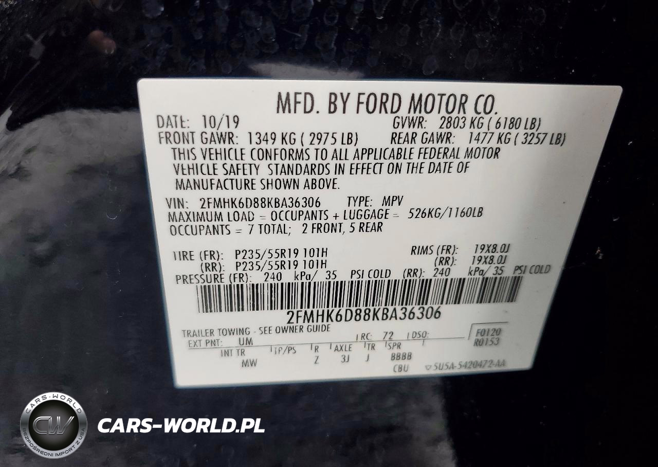 2019 Ford Flex Limited VIN:2FMHK6D88KBA36306 - 13