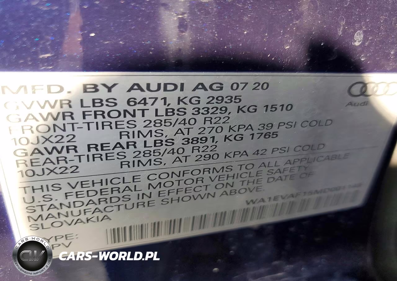 2021 Audi Q8 Premium Plus S-Line VIN:WA1EVAF15MD001148 - 12
