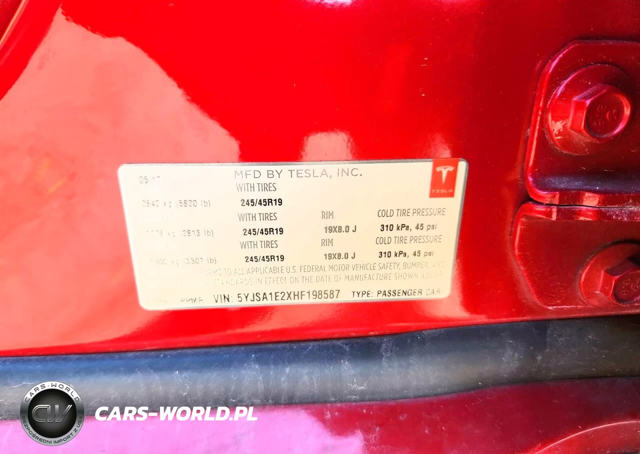 2017 Tesla Model S VIN:5YJSA1E2XHF198587 - 13