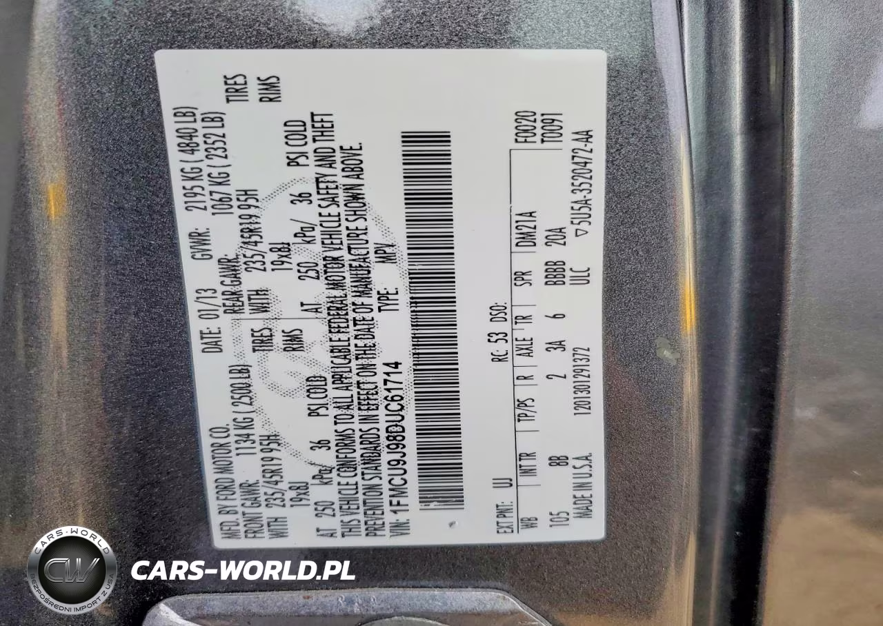 2013 Ford Escape Titanium VIN:1FMCU9J98DUC61714 - 14