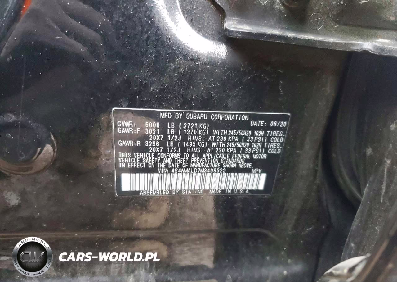 2021 Subaru Ascent Limited VIN:4S4WMALD7M3408322 - 12