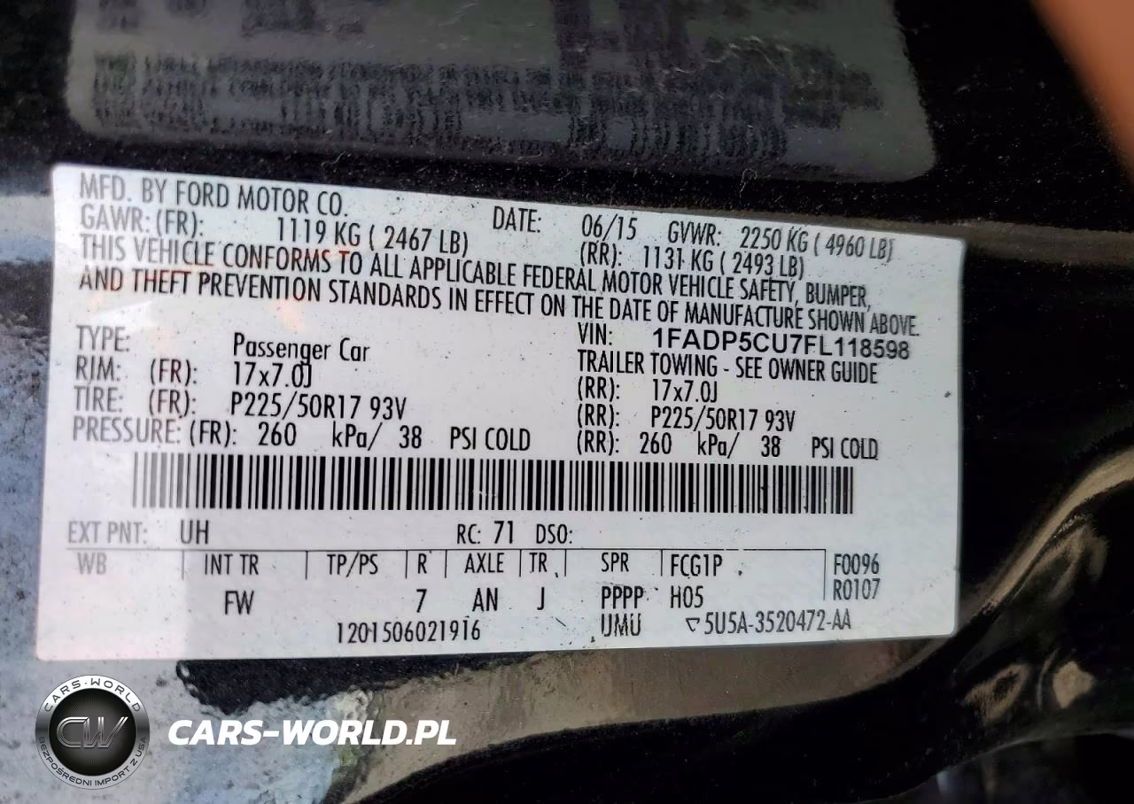 2015 Ford C-Max Premium Sel VIN:1FADP5CU7FL118598 - 13