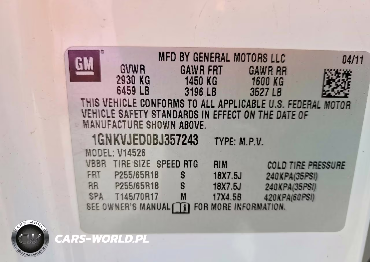 2011 Chevrolet Traverse Lt VIN:1GNKVJED0BJ357243 - 13