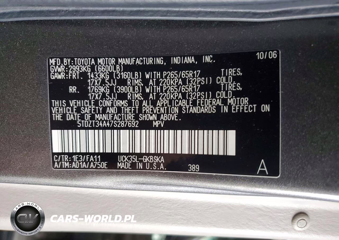 2007 Toyota Sequoia Sr5 VIN:5TDZT34A47S287692 - 13