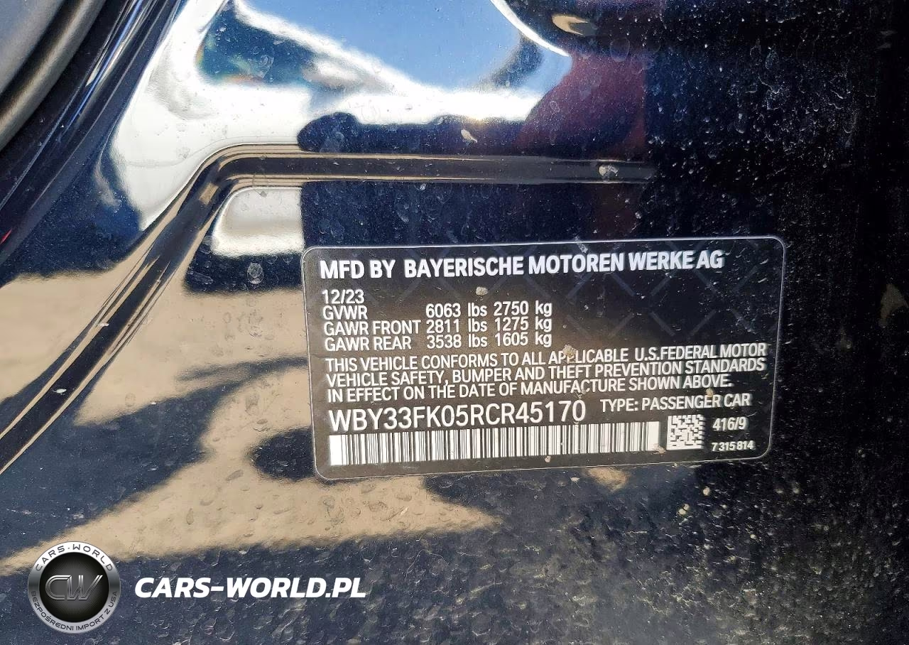 2024 BMW I5 Edrive 40 VIN:WBY33FK05RCR45170 - 12