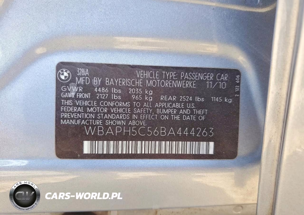 2011 BMW 328 I Sulev VIN:WBAPH5C56BA444263 - 13