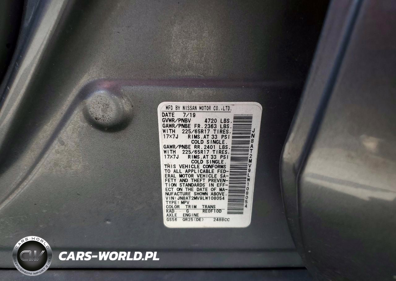 2020 Nissan Rogue Sv VIN:JN8AT2MV9LW108054 - 13