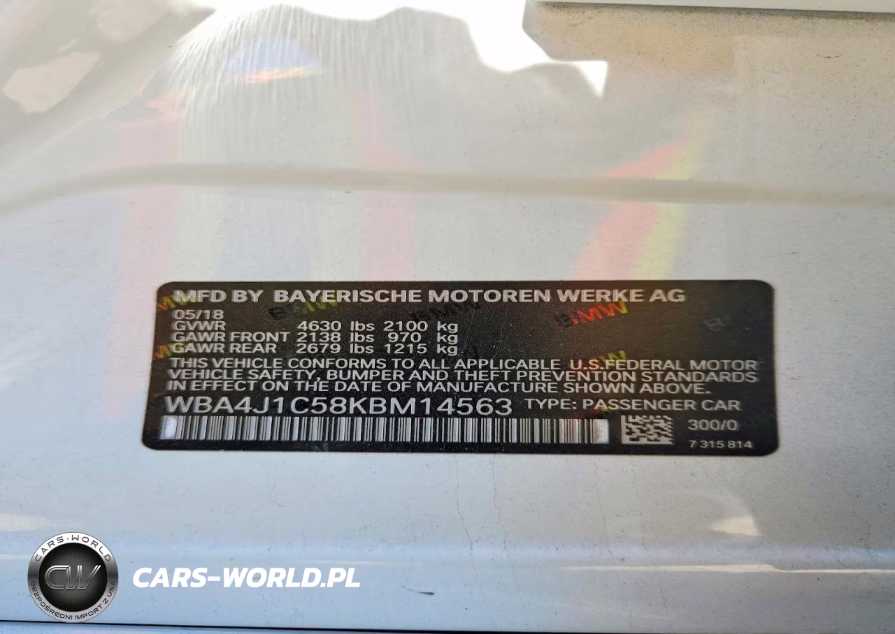 2019 BMW 430I Gran Coupe VIN:WBA4J1C58KBM14563 - 12