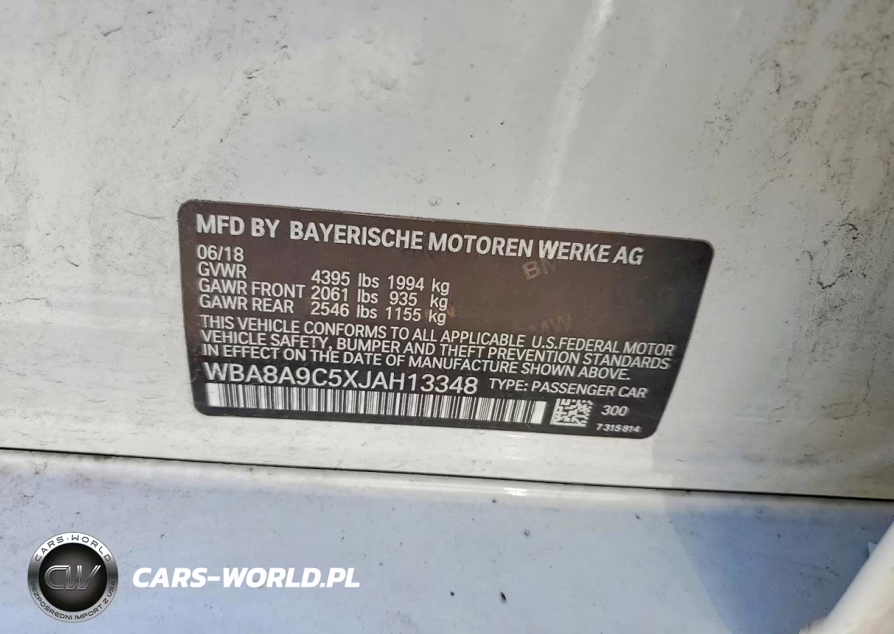 2018 BMW 320 I VIN:WBA8A9C5XJAH13348 - 12
