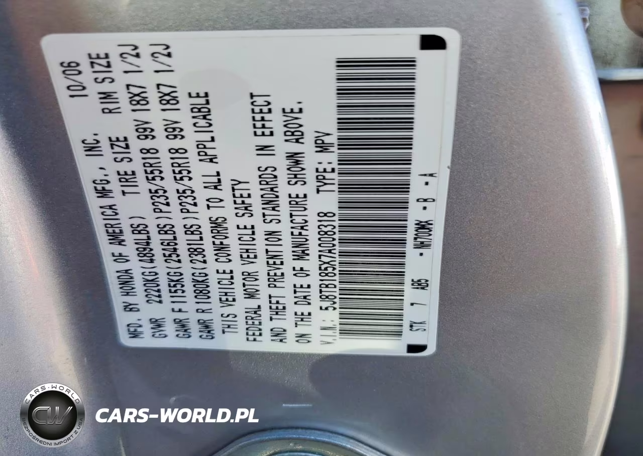 2007 Acura Rdx Technology VIN:5J8TB185X7A008318 - 13