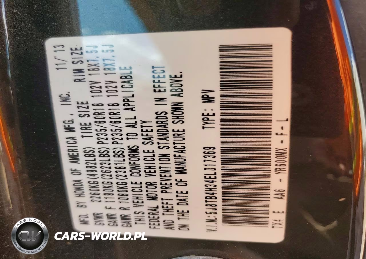 2014 Acura Rdx VIN:5J8TB4H34EL017369 - 13