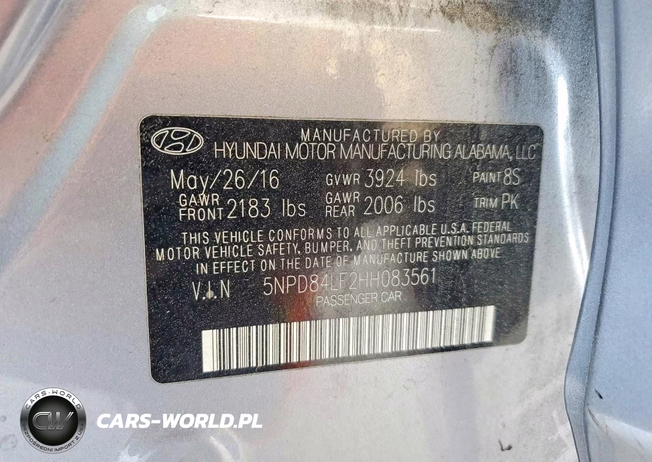 2017 Hyundai Elantra Se VIN:5NPD84LF2HH083561 - 12