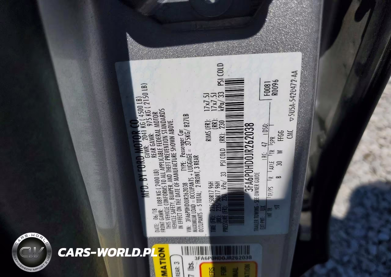 2018 Ford Fusion Se VIN:3FA6P0HD0JR262038 - 12