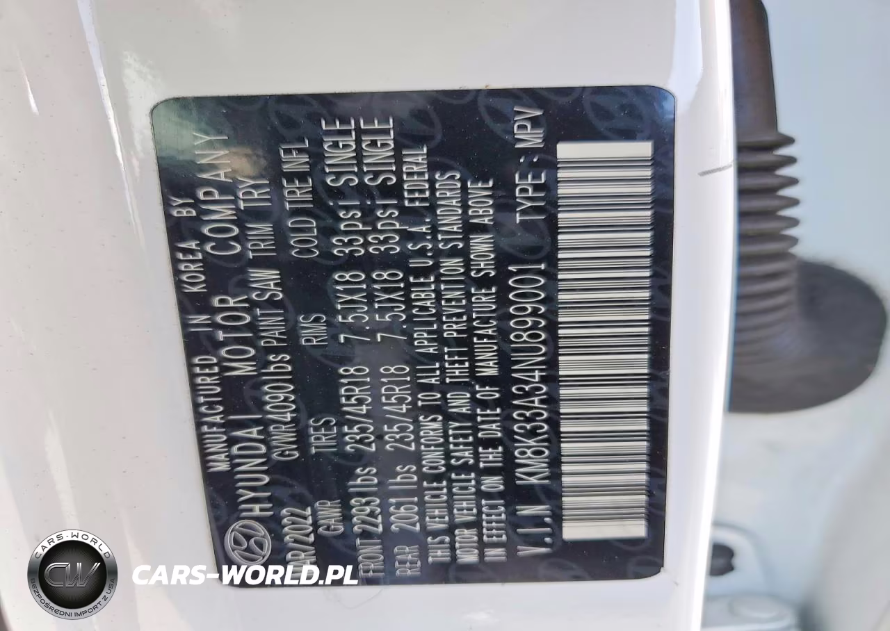 2022 Hyundai Kona N Line VIN:KM8K33A34NU899001 - 13
