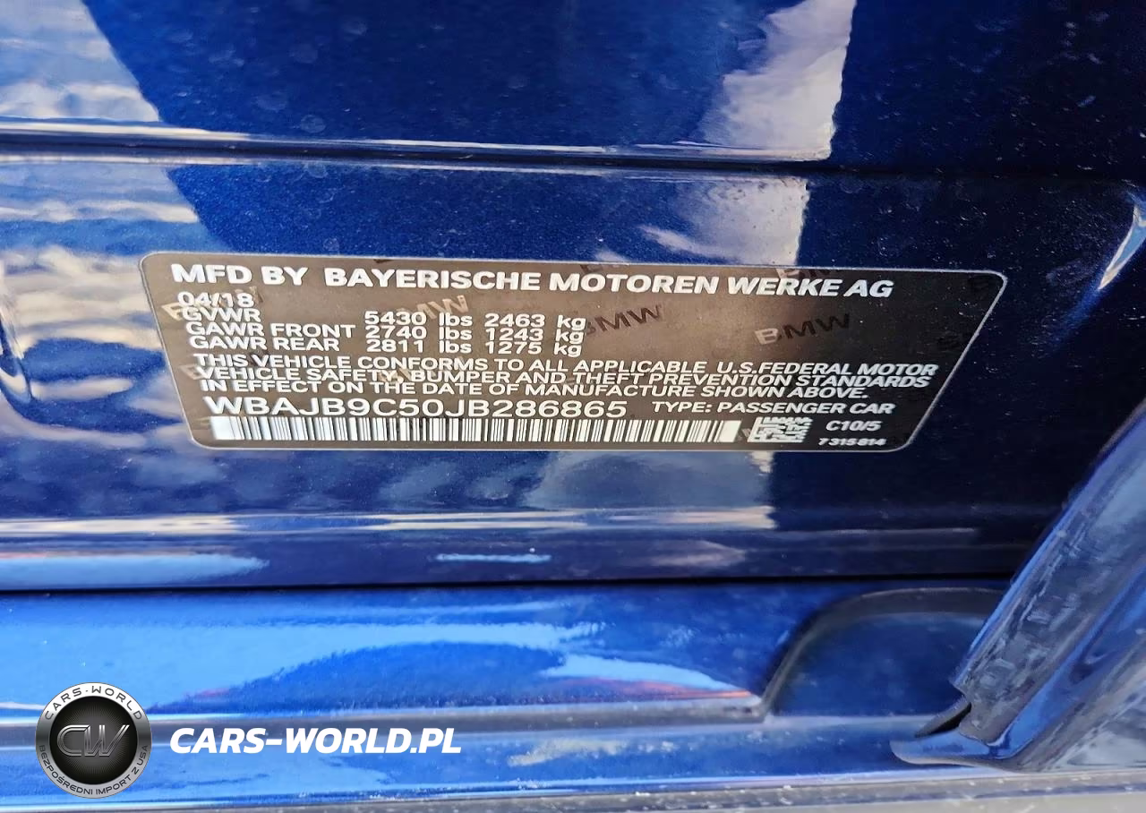 2018 BMW M550Xi VIN:WBAJB9C50JB286865 - 12