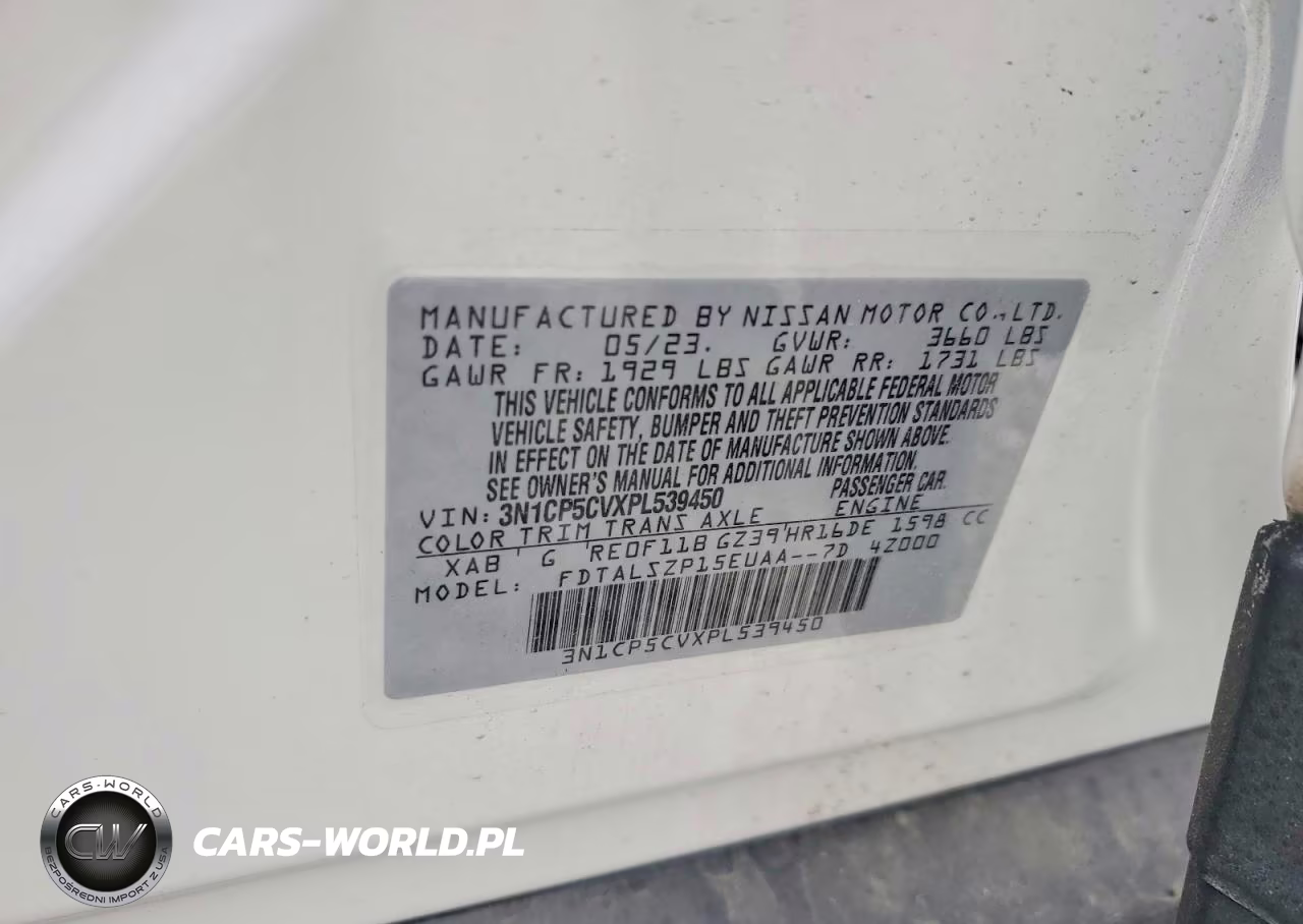 2023 Nissan Kicks Sv VIN:3N1CP5CVXPL539450 - 13