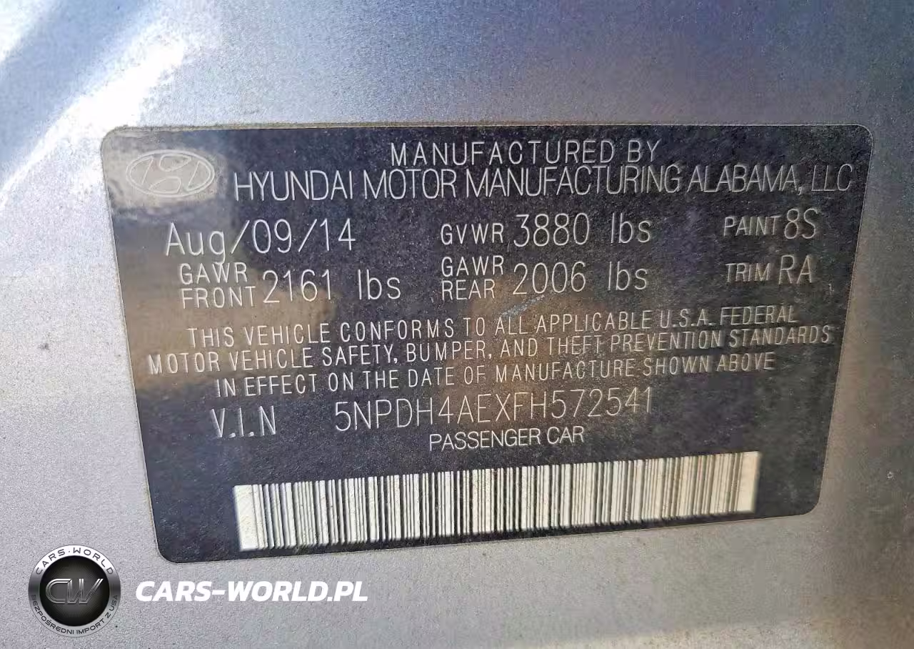 2015 Hyundai Elantra Se VIN:5NPDH4AEXFH572541 - 13