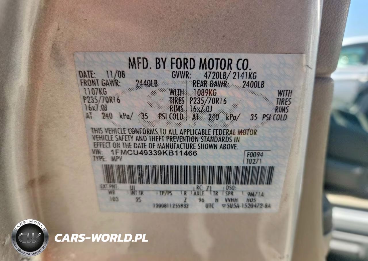 2009 Ford Escape Hybrid VIN:1FMCU49339KB11466 - 13