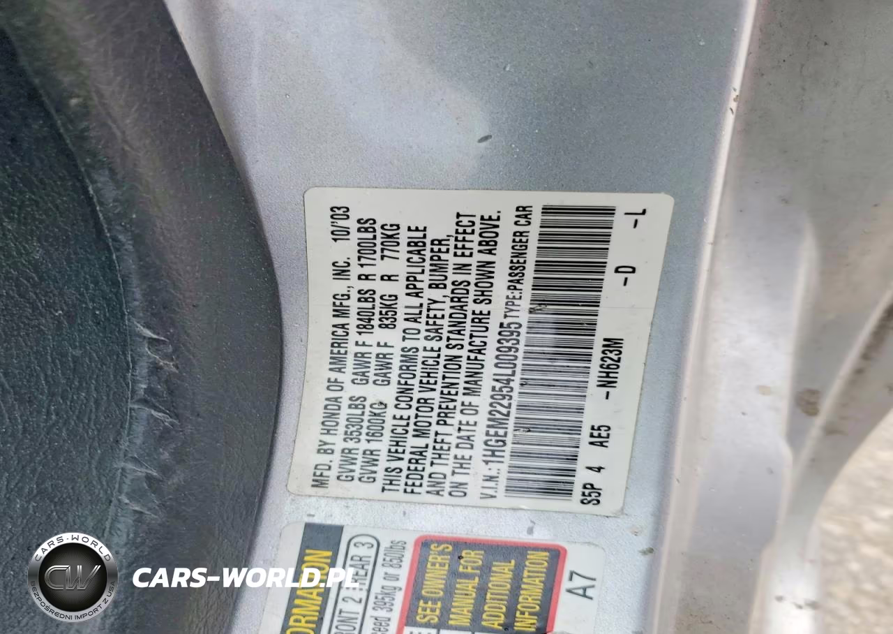 2004 Honda Civic Ex VIN:1HGEM22954L009395 - 12