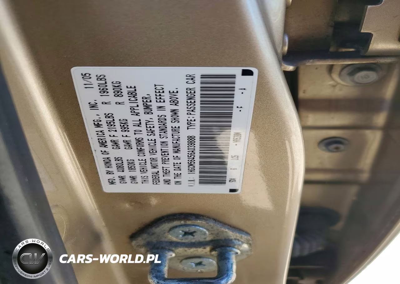 2006 Honda Accord Lx VIN:1HGCM56456A039888 - 12