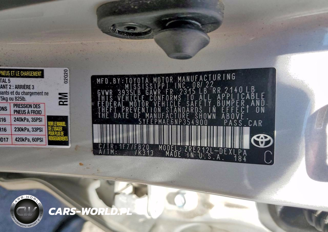 2022 Toyota Corolla Le VIN:5YFEPMAE6NP354900 - 12