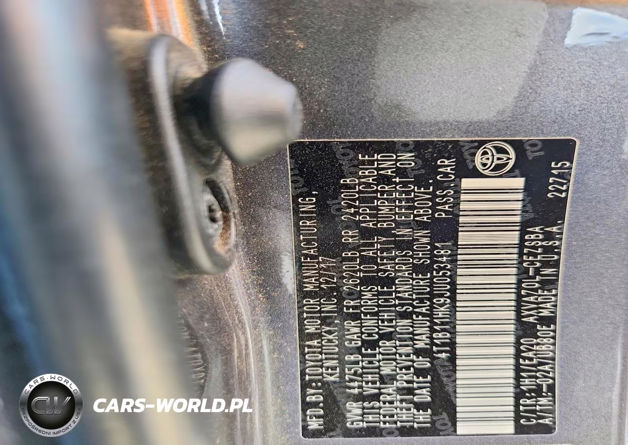 2018 Toyota Camry Se VIN:4T1B11HK9JU053481 - 12