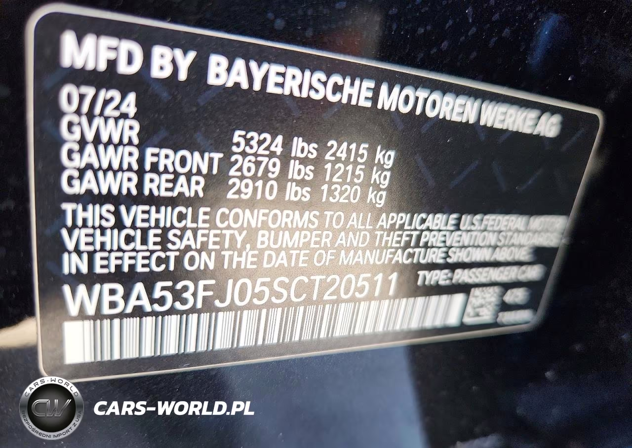 2025 BMW 530 Xi VIN:WBA53FJ05SCT20511 - 12
