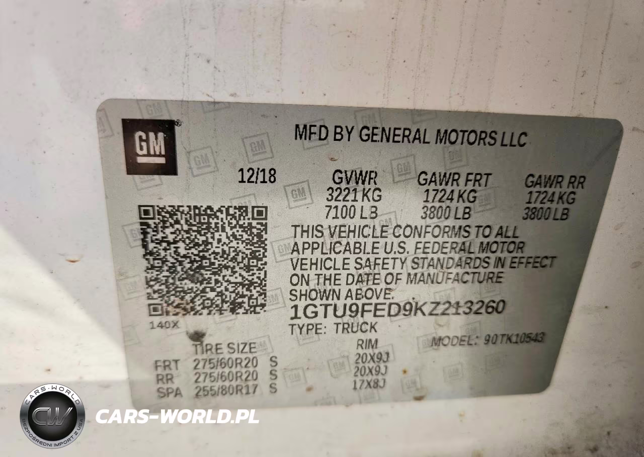 2019 GMC Sierra K1500 Denali VIN:1GTU9FED9KZ213260 - 12