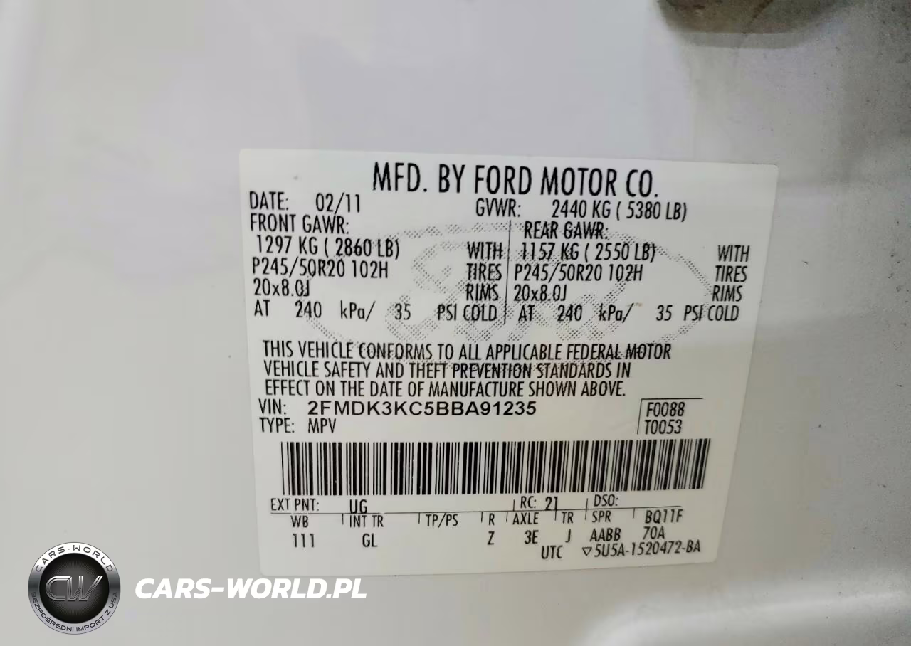 2011 Ford Edge Limited VIN:2FMDK3KC5BBA91235 - 13