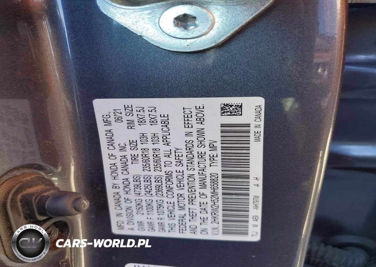 2021 Honda Cr-V Ex VIN:2HKRW2H52MH658820 - 13