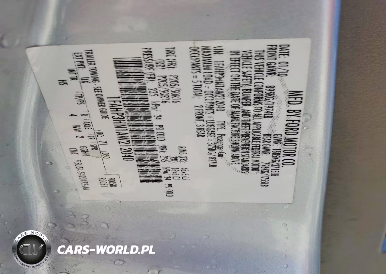 2010 Ford Focus Sel VIN:1FAHP3HN1AW212040 - 12