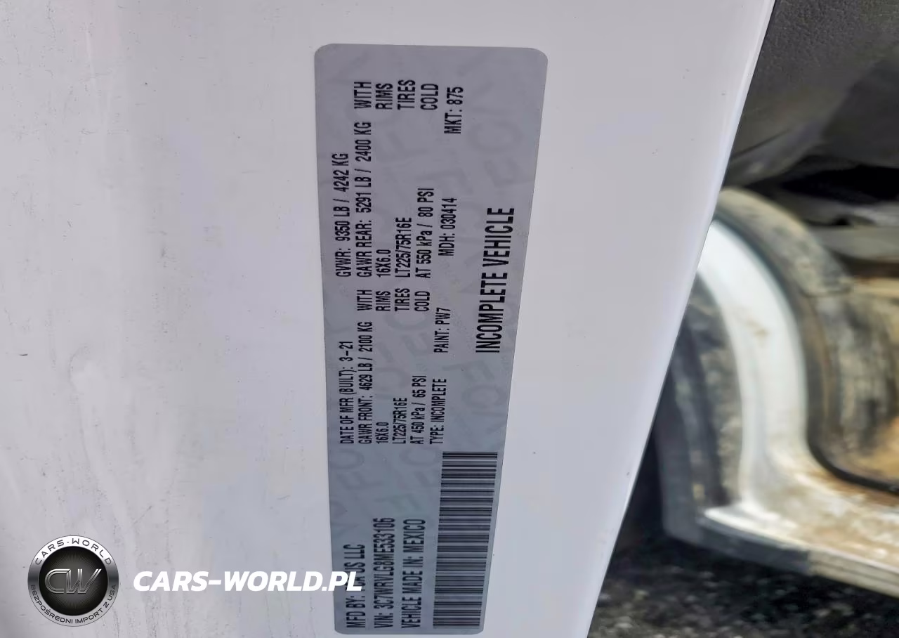 2021 Ram Promaster 3500 Box Truck VIN:3C7WRVLG8ME533106 - 12