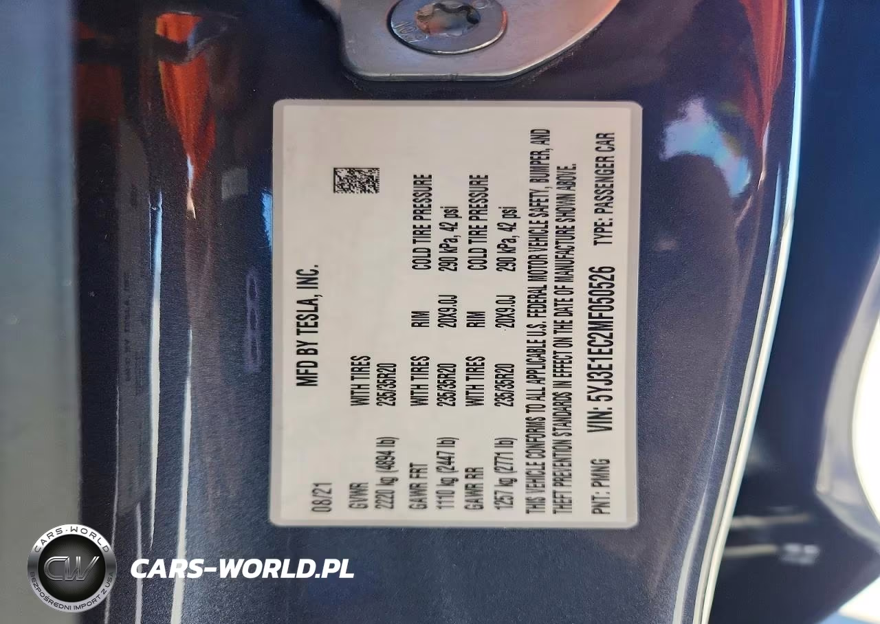 2021 Tesla Model 3 VIN:5YJ3E1EC2MF050526 - 12