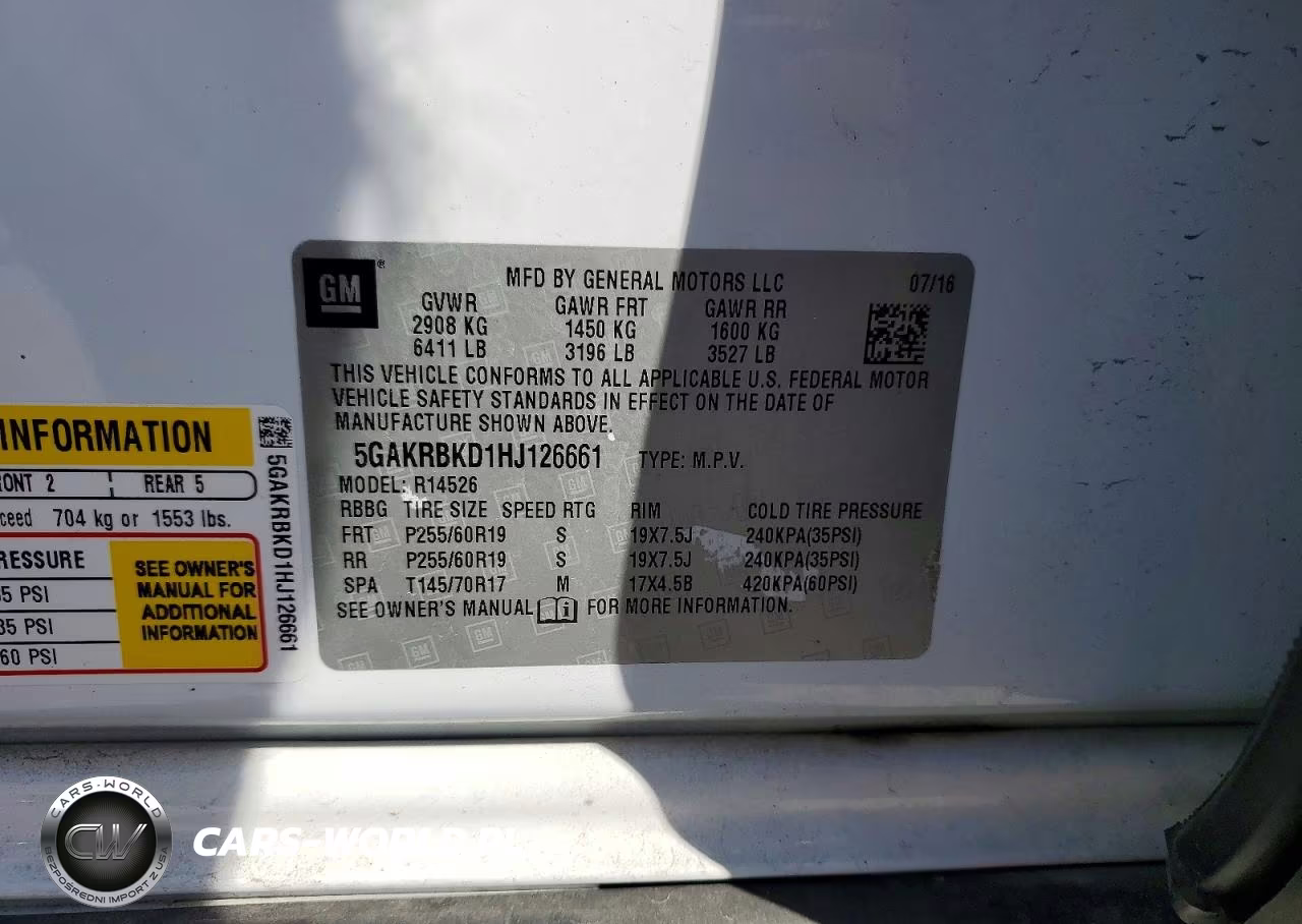 2017 Buick Enclave VIN:5GAKRBKD1HJ126661 - 13