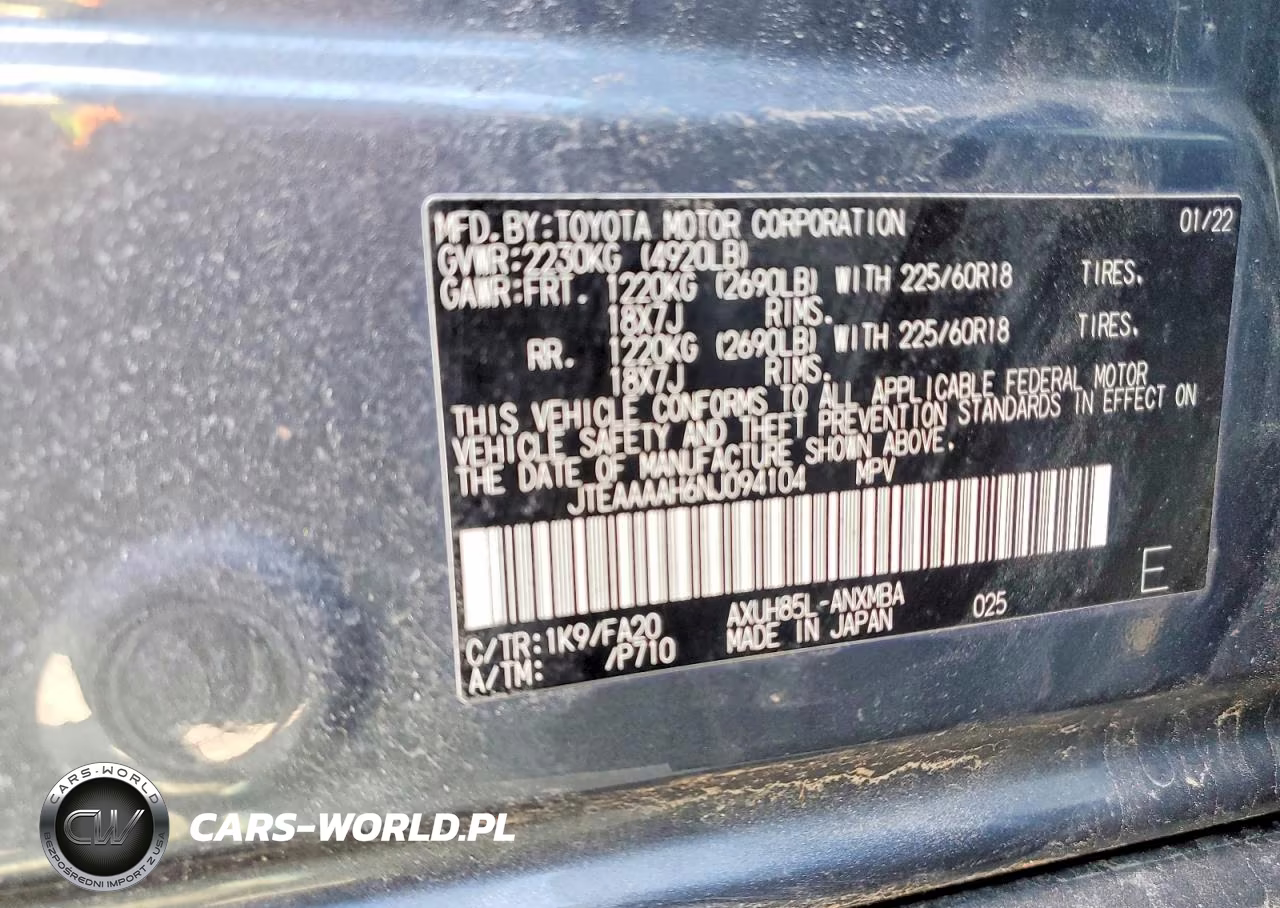 2022 Toyota Venza Le VIN:JTEAAAAH6NJ094104 - 14