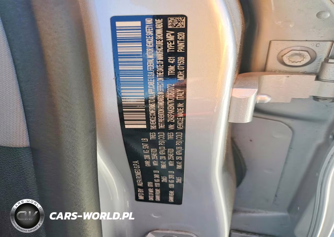 2019 Alfa Romeo Stelvio Ti VIN:ZASPAKBN7K7C67072 - 13