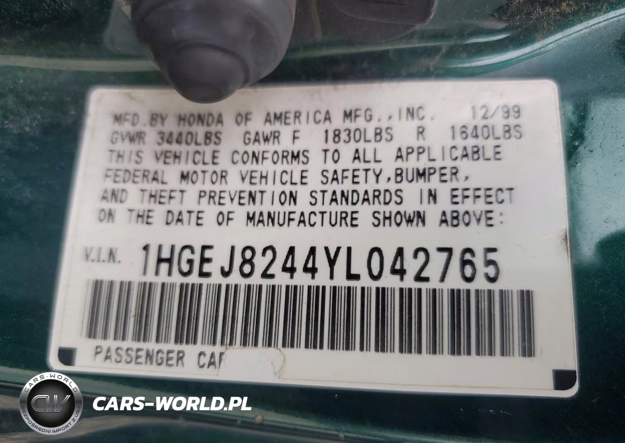 2000 Honda Civic Ex VIN:1HGEJ8244YL042765 - 13